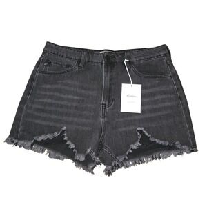 KanCan Denim Shorts Womens 11/29 Washed Black High Rise Distressed KC9145DG-TJ